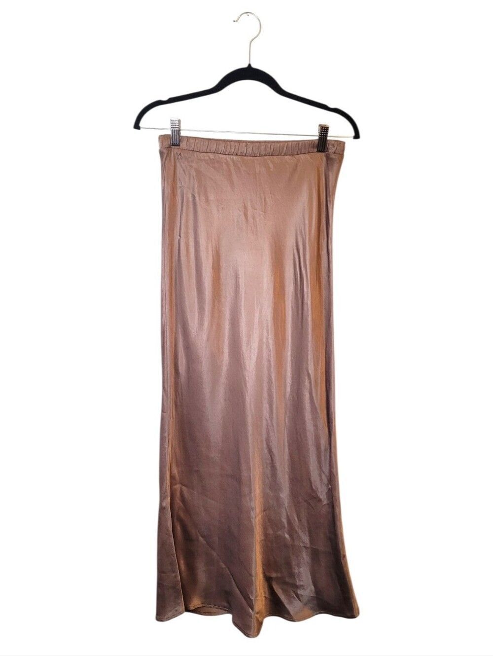 Nation LTD Bronze Satin Bias Maxi Skirt Size S